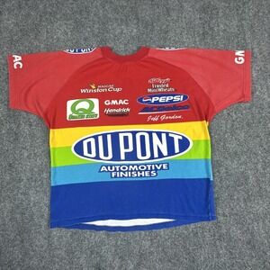 VTG 1996 Jeff Gordon #24 DuPont Rainbow Warrior AOP Tshirt Size M Chase Racewear